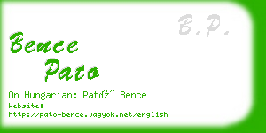 bence pato business card